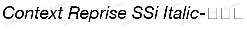 Context Reprise SSi Italic字体转换